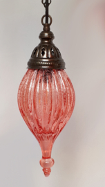 Hanglamp geblazen glas roze