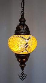 Mozaïek hanglamp Ø13cm geel