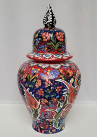 Turkse pot met deksel 40cm (rood)