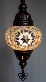Mozaïek hanglamp 13cm wit 4