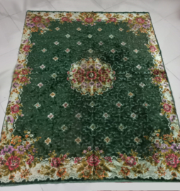 Velours kleed groen 180x220cm