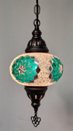 Mozaïek hanglamp Ø 16cm turq.groen