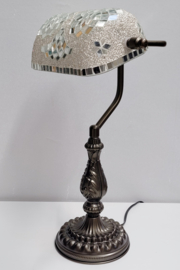 Bankierslamp wit mozaïek