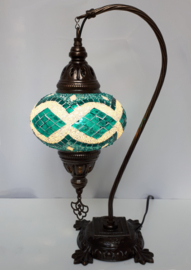 Tafellamp 'zwaan'Ø16 cm turquoise/groen