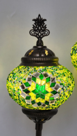 dubbele tafellamp mozaïek 13cm groen