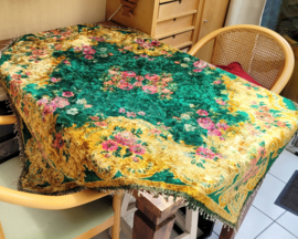 Velours kleed groen 120x120cm