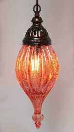 Hanglamp geblazen glas roze