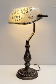 Bankierslamp wit mozaïek