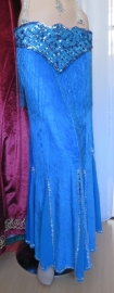 fluwelen rok blauw