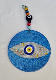 Wanddecoratie glasmozaïek 'oog'