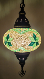 Mozaïek hanglamp Ø 16cm groen 5S