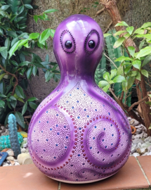 kalebaslamp "octopus paars"