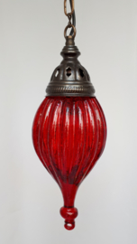 Hanglamp geblazen glas rood