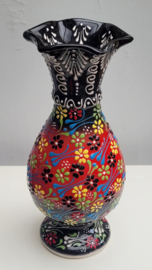 Vaas 30cm zwart/rood