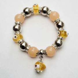 armbandje Boze oog met cubic Zirkonia -gekleurd