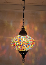 Grote hanglamp mozaïek 35cm multicolor