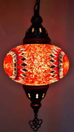 Mozaïek hanglamp Ø 16cm rood-1