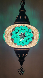 Mozaïek hanglamp Ø 16cm turq.groen