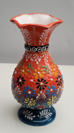 Vaas 20cm oranje/groen-1