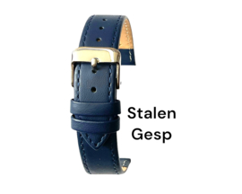 echt leer blauw zacht soepel plat
