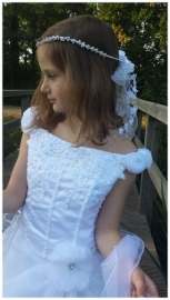 witte bruidsmeisjes communie jurk Rosalinde