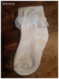 witte communie bruidsmeisjes sokjes met tule