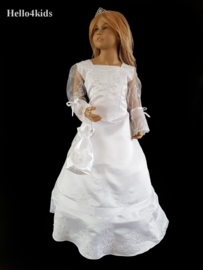 witte communie jurk bruidsmeisje Lieke