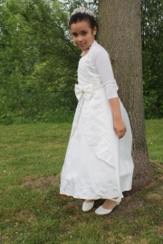 "Laura" Communie, Bruidsmeisjes jurkje  ivoor