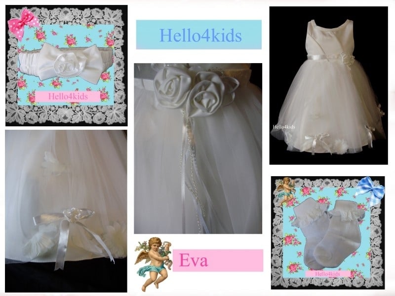 Schepsel seinpaal Lijken Feestjurkje ivoor "Eva" | Bruidsmeisjes- Communie Maat 92 - 182 |  Hello4kids gelegenheidskleding voor kinderen - ceremonie kleding -  doopkleding