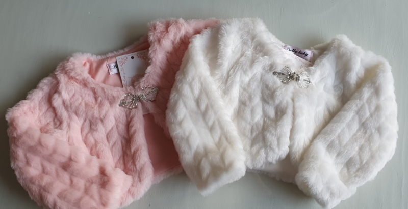 bolero baby bont jasje roze | Jasjes- Vestjes Hoedjes | Hello4kids gelegenheidskleding voor kinderen - kleding - doopkleding