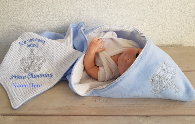 geboorte deken Prince Charming met naam