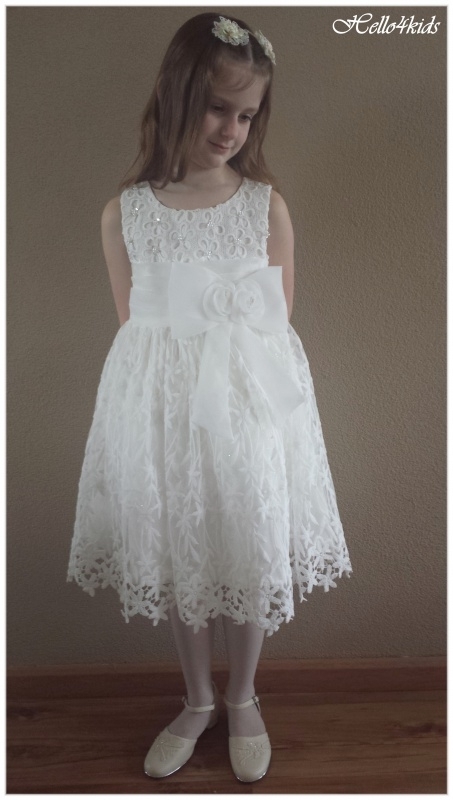 Zara ivoor | Bruidsmeisjes- Communie Maat 92 - 182 | gelegenheidskleding voor kinderen - ceremonie kleding - doopkleding