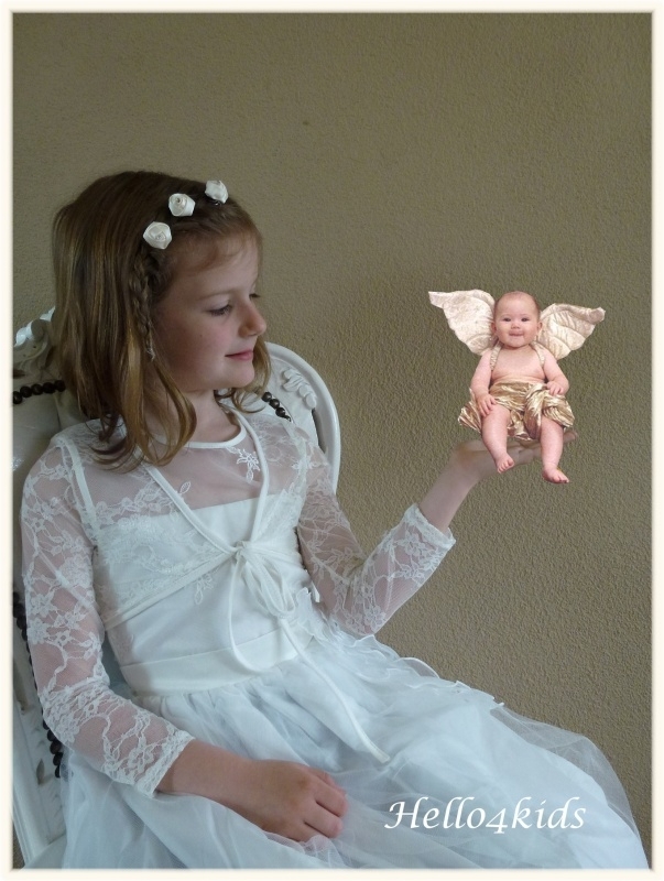 Bolero kant wit | meisjes vestjes & jasjes | Hello4kids gelegenheidskleding - ceremonie kleding - doopkleding