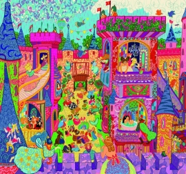Puzzel, the fairy castle 54st. , Djeco