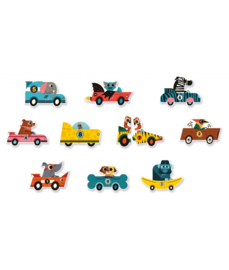 Duo puzzel, racewagens, Djeco