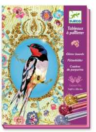 Djeco glitter schilderijen vogels