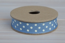 Blauw bandje met witte dots