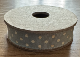 Groen/grijs met witte dots