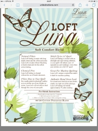 LUNA BATTING - 80% COTTON-20% POLYESTER