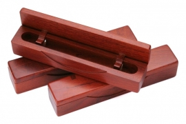 Houten pen doos Bubinga Wood