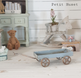 Brocante Trek Karretje Blauw