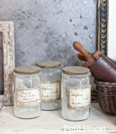 Hoge Brocante Apothekers Pot met vaste Deksel