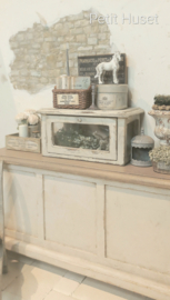 Brocante Vitrinekastje