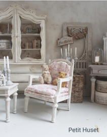 Brocante Stoel met Toile de Jouy stof