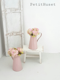 Oud Roze Waterkan met Hortensia,s