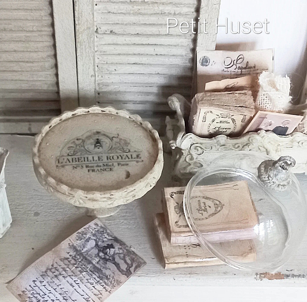 Brocante Taartplateau met Stolp