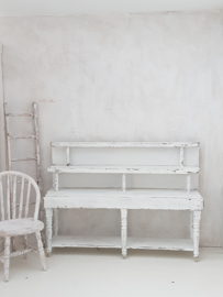 Lange Brocante Sidetable met Achterwand