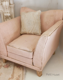 Zeer Brocante Roze Fauteuil