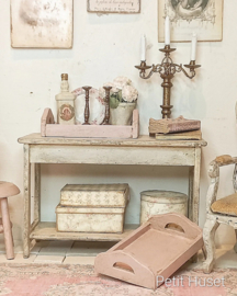 Brocante Oudroze Dienblad