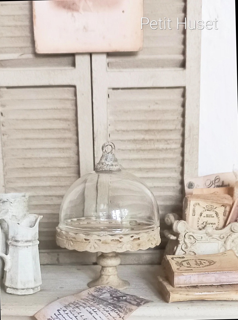 Brocante Taartplateau met Stolp